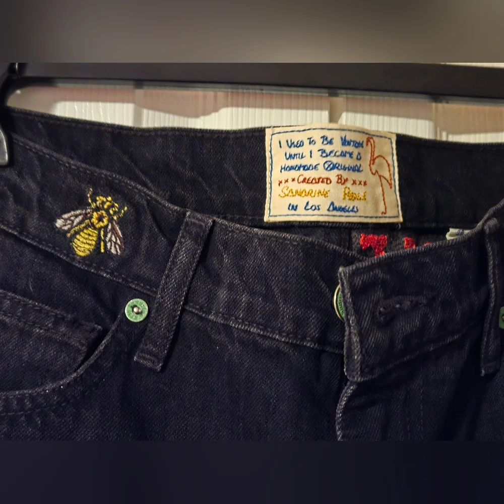 Free People X Sandrine Rose Black Trouble Maker Jeans - Picture 6 of 7